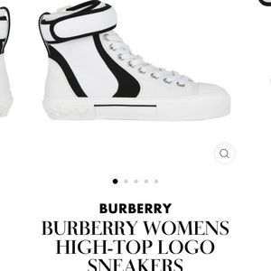 BURBERRY HIGH TOP LOGO SNEAKERS NEW IN BOX